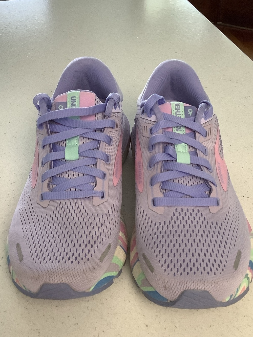 Brooks Lavender Running Shoes with Pink & Mint Accents